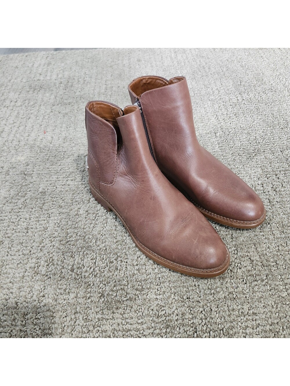 Franco Sarto Brown Leather Chelsea Ankle Boots Size 6M